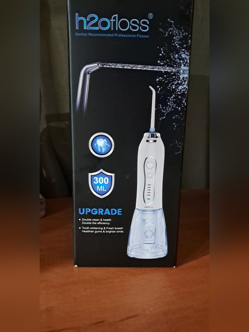 h2ofloss 300ML Water Flosser - White/Blue